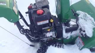 John Deere 1028 snow blower review [upl. by Erodasi30]