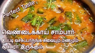 சுவையான வெண்டைக்காய் சாம்பார் தமிழ் Vendaikkai sambar in Tamil [upl. by Drusie]