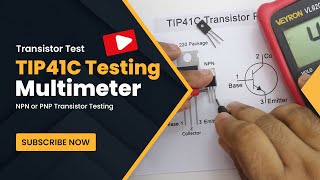 How TO TIP41C Testing for Multimeter  NPN or PNP Transistor Testing  Transistor Test [upl. by Aiseneg]