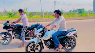 😎Apache VS ignitor bike racing dehk ko kon winner Hota Hai😅motovlogtrendingmotivationbikelover [upl. by Pronty]