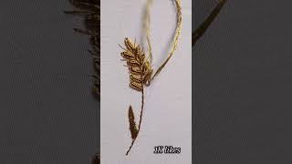 Wheat 🌾 Ears amp setaria easy hand embroidery for beginners art howtomakehandembroidery [upl. by Mcclish]