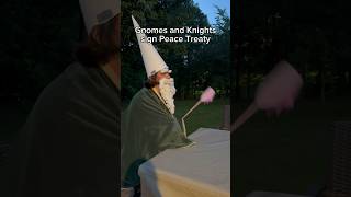 Gnomes vs Knights Signing a Peace Treaty funny trending gnomes gnome knight war [upl. by Uhile]