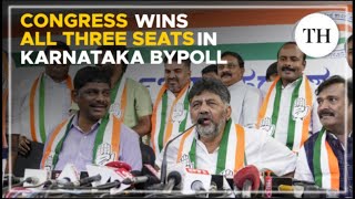 Karnataka bypoll election result 2024 Congress wins all three seats [upl. by Giacinta]