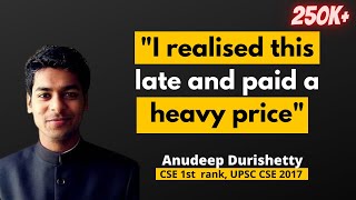 Anudeep talks about answer writing and what he learnt from his previous four attempt in UPSC CSE [upl. by Raleigh746]