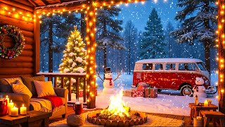 Relaxing Christmas Music Snow Falling ❄️ Cozy Christmas Ambience Music 🎅Christmas Fireplace Ambience [upl. by Rosenthal]