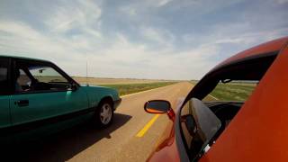 07 corvette Z51 vs 91 foxbody [upl. by Trebloc]