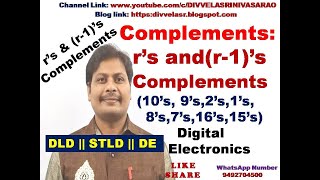 rs Complement  r1s Complement  Formula for rs and r1s Complements  DLD  STLD  DE [upl. by Timmy922]