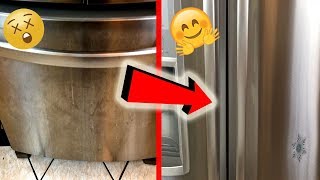 Como Limpiar Un Refrigerador De Stainless Steel Queda Como Nuevo [upl. by Brodench]