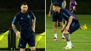 MESSI IS READY 💪🏻  Argentina final training session ahead of World Cup Final against France [upl. by Bekah]