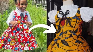 How to make Ankara ball dress with pleated collar step by step tutorial  DIY [upl. by Adabel]