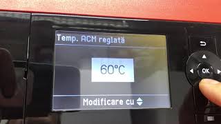 A medida que se ajusta cambie la temperatura del agua caliente al Viessmann Vitotronic 300 Manejo [upl. by Noid]