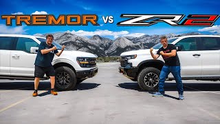 Chevy Silverado ZR2 vs Ford F150 Tremor The Choice Is Not Obvious [upl. by Goerke]