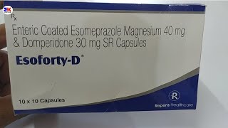 Esoforty D Capsule  Esomeprazole and Domperidone Capsules  Esoforty D Capsule Uses Benefits Dosage [upl. by Ahsemo]