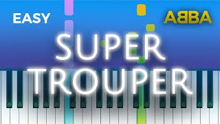 ABBA  Super Trouper  EASY Piano TUTORIAL by Piano Fun Play [upl. by Elletnuahc]