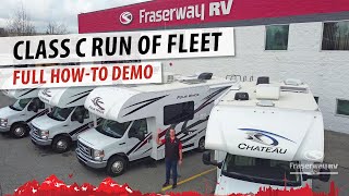 Fraserway RV Rentals Class C Run of Fleet ROF Complete HowTo Demo [upl. by Zeph]