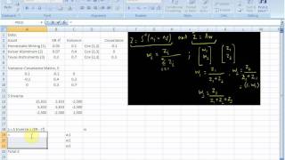 Optimum Portfolio Weights for Maximum Sharpe Ratio Excel [upl. by Somerville]