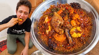 BEST West African Food ORIGINAL JOLLOF RICE in Senegal Africa Don’t Miss It [upl. by Hum284]