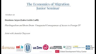 The Economics of Migration Junior Seminar session 77 01102024 [upl. by Humfrey]