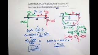 PROBLEMA DE PALANCA DE PRIMER GÉNERO RESUELTO [upl. by Hermann]