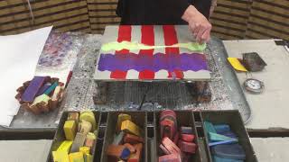 Encaustic Printmaking Demonstration [upl. by Frederich]