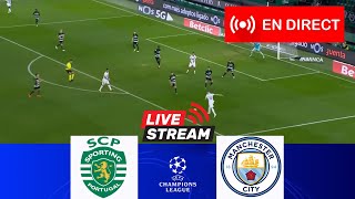 EN DIRECT Sporting CP vs Manchester CityUEFA Champions League 2425Match en direct aujourdhui [upl. by Darcee]