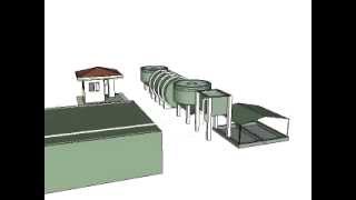 PTAR  Modelo conceptual  Sketchup [upl. by Nnaytsirk]