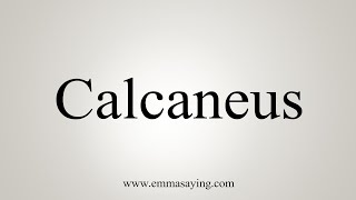 How To Say Calcaneus [upl. by Norahc]