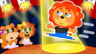 Lion Family  Join Us Ballet Class  First Day of School of Ballerina  Cartoon for Kids [upl. by Dolly]