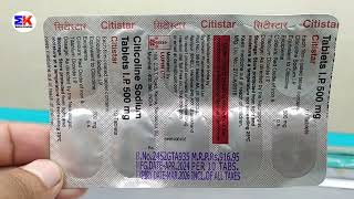 Citistar Tablet  Citicoline 500mg Tablet  Citistar Tablet Uses Benefits dosage review in hindi [upl. by Rotow]