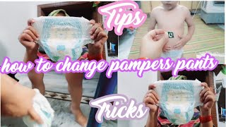 How to change pampers pantshow to save money with pampers pantsTips and tricks pampers pants [upl. by Cordeelia]