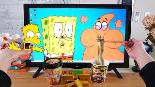 Gold Food VS Real Food SpongeBob Patrick Mukbang Animation  황금음식 VS 진짜 음식 스폰지밥 먹방 다다다 [upl. by Enitsrik]