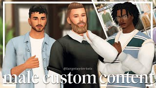 Male Maxis Match Custom Content for The Sims 4 100 links  CC Shop With Me [upl. by Trebo232]