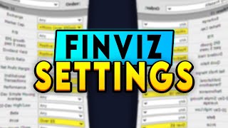 Best Finviz Screener Settings Find Stocks Before They EXPLODE [upl. by Brigham360]