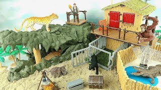 Schleich WildLife Crocodile Jungle 42350  Jungle Playset With Animals Dinosaur toys Plus [upl. by Marylee]