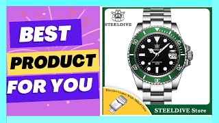 STEELDIVE SD1953 Black Dial Green Ceramic Bezel [upl. by Mariann]