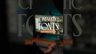 Cinematic Sans Serif fonts for your videos reels and short form content fonts typography [upl. by Aimat]