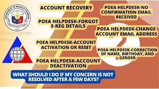 POEA HELPDESK AND ACCOUNT RECOVERY HOW TO USE  2023  ZENNIBIT [upl. by Llenhoj347]