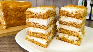 Проще не бывает 🍰 Торт МЕДОВИК с необычным сметанным кремом Honey cake [upl. by Werby]