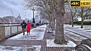 ☃️ 3 HOURs of London Snow Walk ❄️ The Best of Snowfall in London 4K HDR [upl. by Obau]