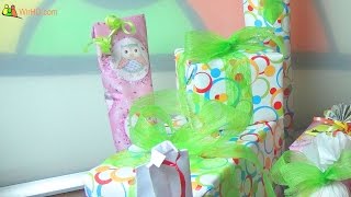 Weinflaschen als Geschenk verpacken  Geschenke einpacken Anleitung  Tutorial [upl. by Cohbert]