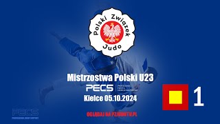 TATAMI 1  Indywidualne Mistrzostwa Polski U23 w Judo 05102024 Kielce [upl. by Ahsiekram]