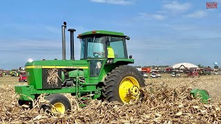 JOHN DEERE 4630 Tractor Chopping Corn Stalks [upl. by Cacilie780]