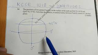 KCSE 2015  LATITUDES AND LONGITUDES [upl. by Hynda]