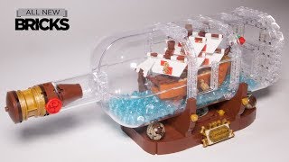 Lego Ideas 21313 Ship in a Bottle Lego Speed Build [upl. by Adieren]