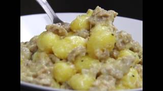 Gnocchi Stracchino e Salsiccia Ricetta veloce by altacucina [upl. by Shipp417]