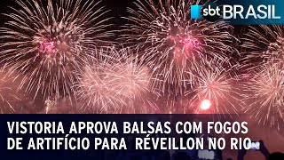 Vistoria aprova balsas com fogos de artifício para festa de Réveillon no Rio  SBT Brasil 291223 [upl. by Wohlert]