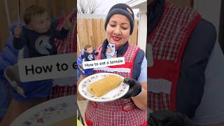 A quick tutorial on tamale eating tamales mexicanfood food yummy [upl. by Rol]