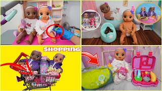 Baby Alive Baby doll twins Morning Routine compilation [upl. by Sairtemed]