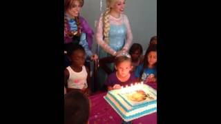 Elsa and Anna sing happy bday to Olivia [upl. by Kralc]