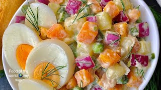 macedoine  vegetable salad recipe  hors d’oeuvre froid [upl. by Lux511]